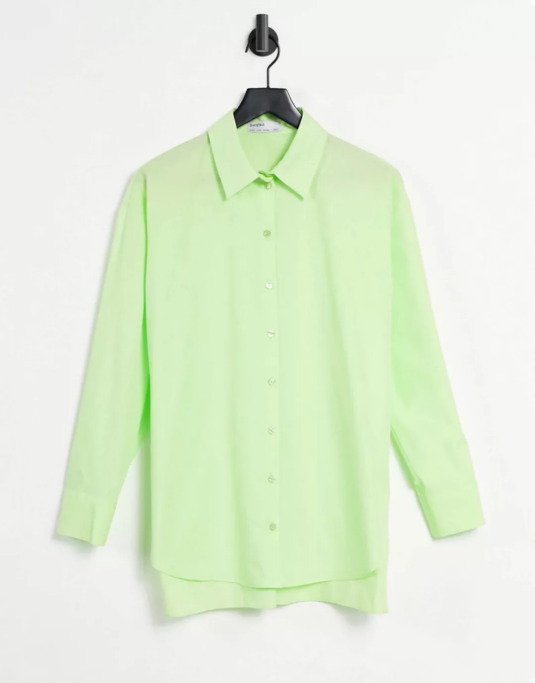 Bershka – Oversize-Hemd in Limettengrün günstig online kaufen