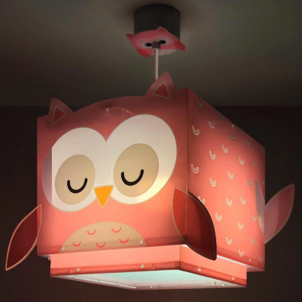 Pendelleuchte Little Pink Owl in Rosa E27 günstig online kaufen