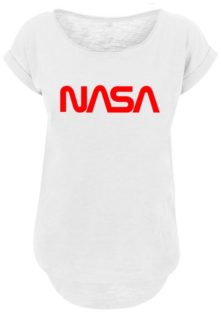 F4NT4STIC T-Shirt Long Cut T-Shirt NASA Modern Logo White Damen,Premium Mer günstig online kaufen