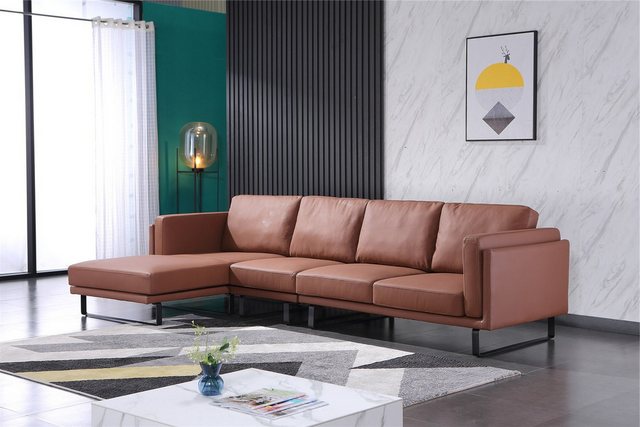 Xlmoebel Ecksofa Modernes Ledersofa mit Eckgarnitur in zeitgemäßem Design - günstig online kaufen