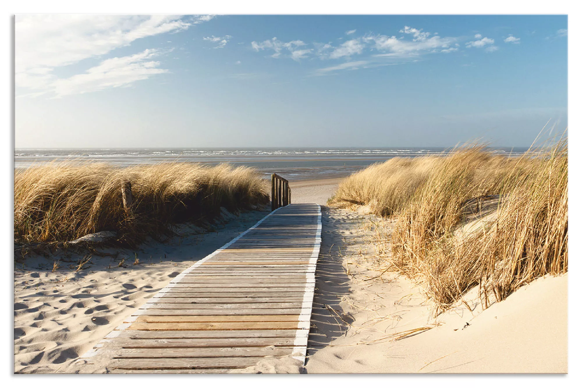 Artland Küchenrückwand »Nordseestrand auf Langeoog - Steg«, (1 tlg.), Alu S günstig online kaufen