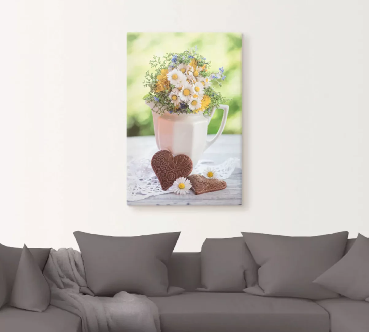 Artland Wandbild "Aus Liebe zum Frühling", Vasen & Töpfe, (1 St.), als Alub günstig online kaufen