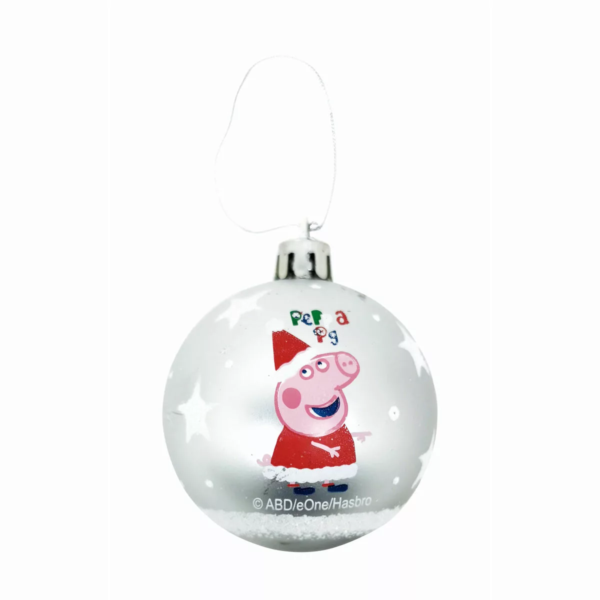 Weihnachtsbaumkugel Peppa Pig Cosy Corner Silberfarben 6 Stück Kunststoff ( günstig online kaufen