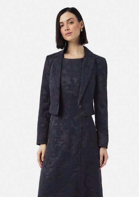 Comma Blusenblazer Kurzer Jacquard-Blazer mit All-over-Musterung günstig online kaufen