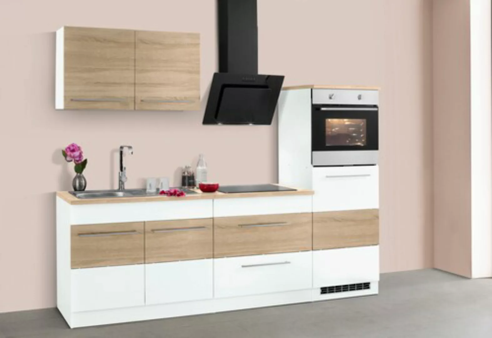 KOCHSTATION Küchenzeile »KS-Trient«, Breite 240 cm, mit E-Geräten, mit Arbe günstig online kaufen