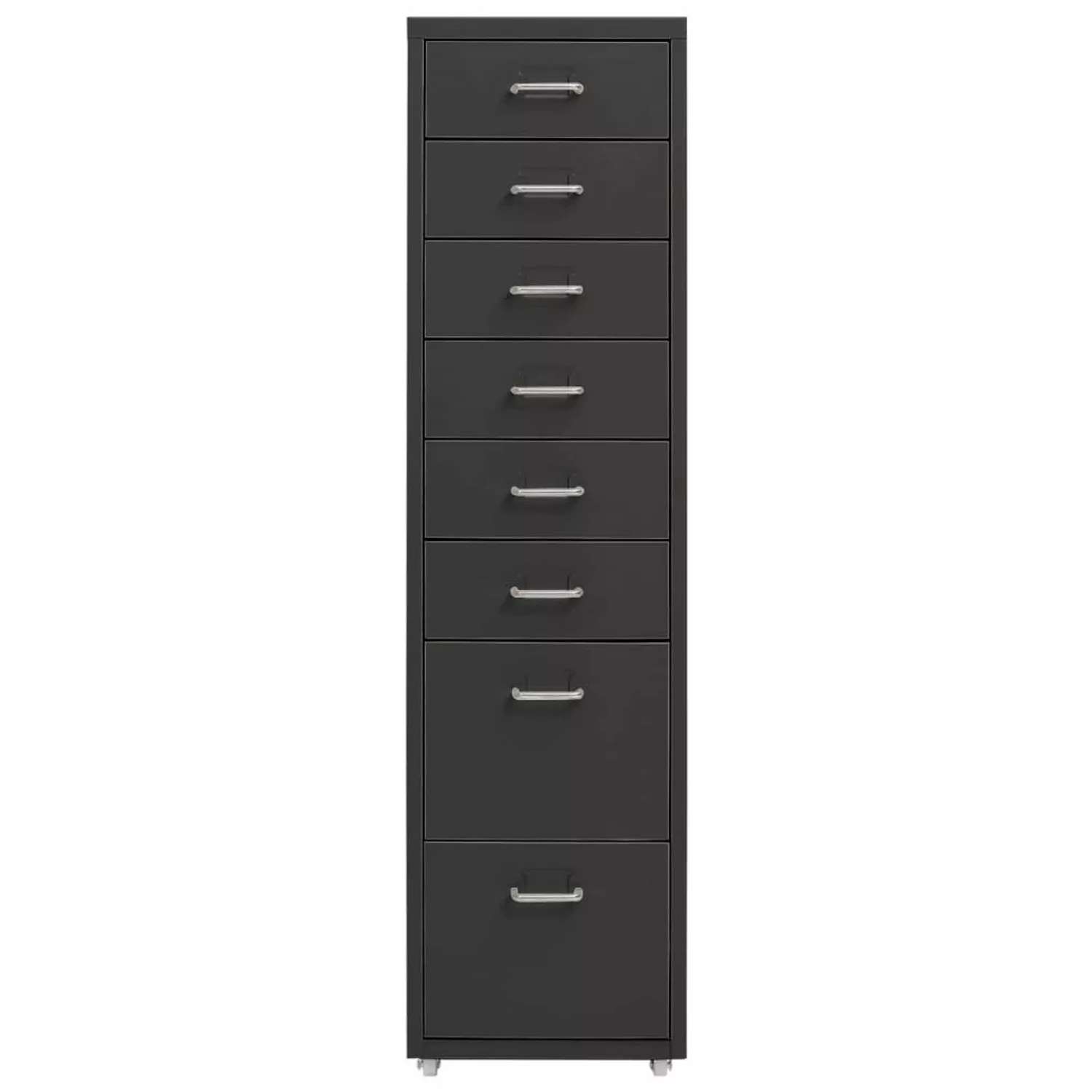 vidaXL Aktenschrank Aktenschrank mit Rollen Anthrazit 28x41x109 cm Metall günstig online kaufen