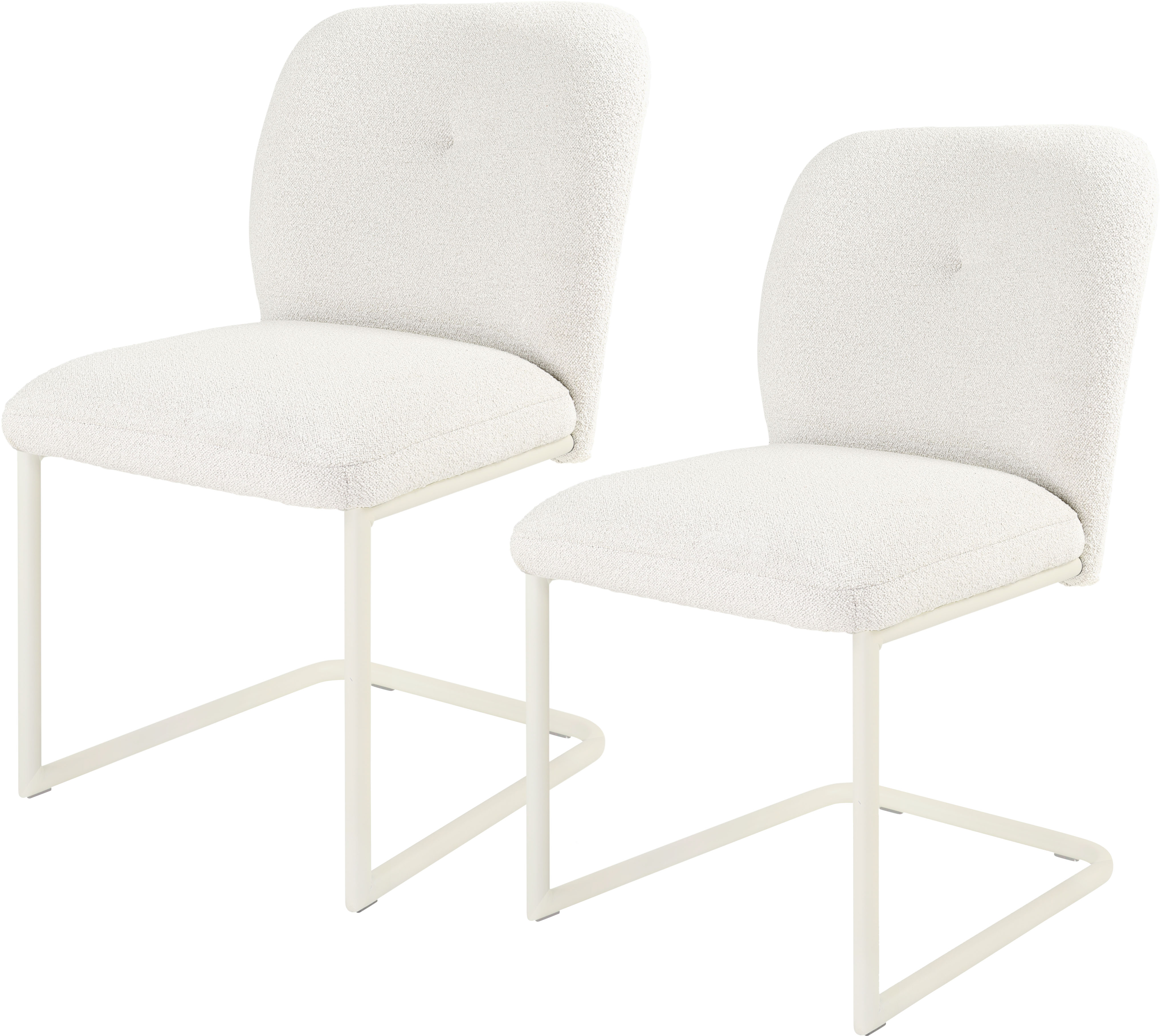 TOM TAILOR HOME Freischwinger "PEBBLE CHAIR", (Set), 2 St., Webstoff Bouclé günstig online kaufen