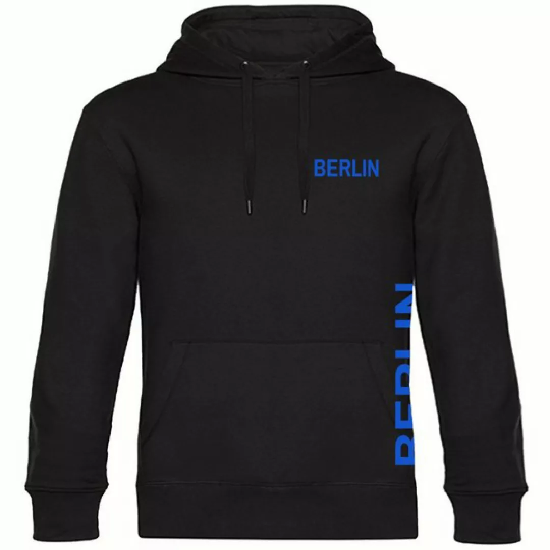 multifanshop Kapuzensweatshirt Berlin blau - Brust & Seite - Hoodie günstig online kaufen