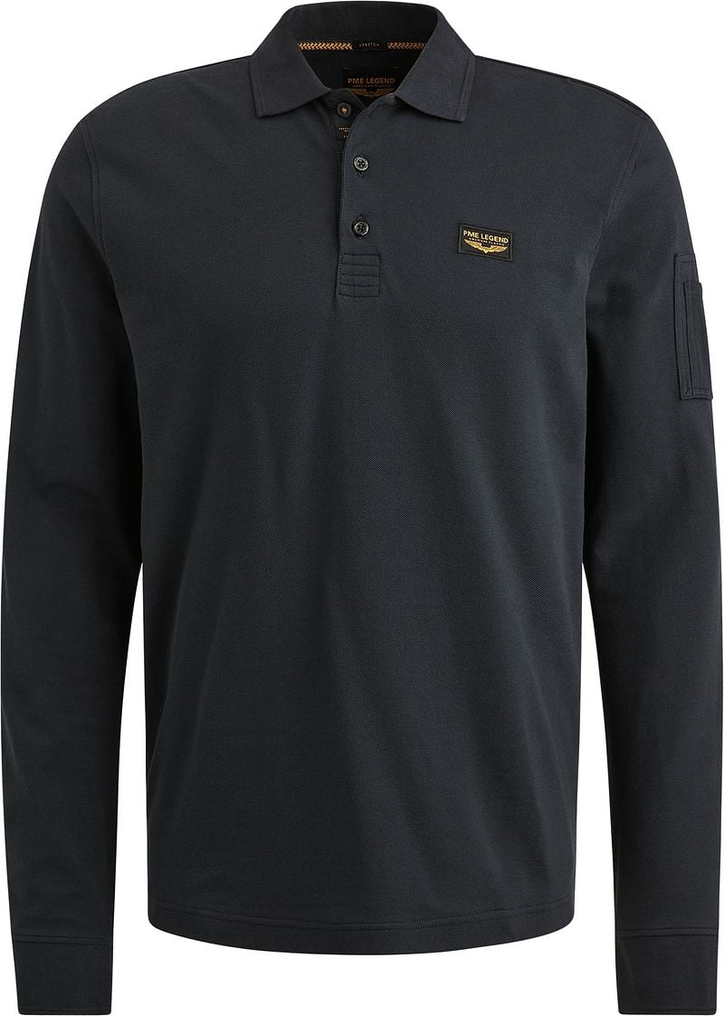 PME Legend Herren Poloshirt LONG SLEEVE POLO AMERICAN CLASSIC - Regular Fit günstig online kaufen