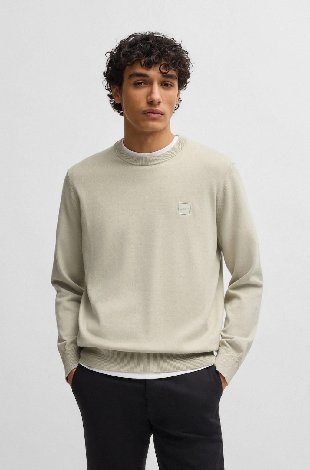 BOSS ORANGE Strickpullover "Kanovano S 1026", mit Rundhalsausschnitt günstig online kaufen