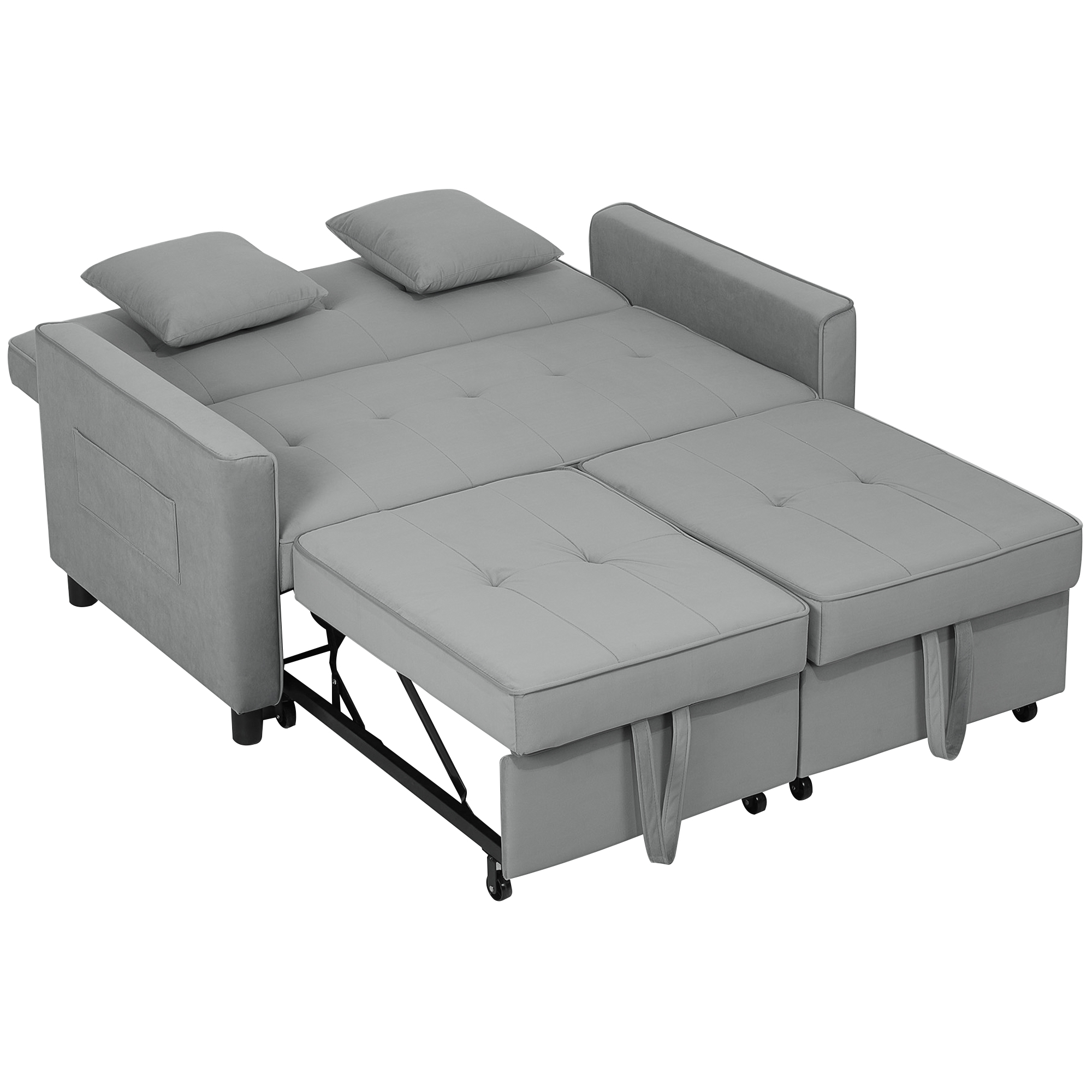 HOMCOM Schlafsofa, 2-Sitzer Sofa mit Schlaffunktion, Verstellbare Rückenleh günstig online kaufen