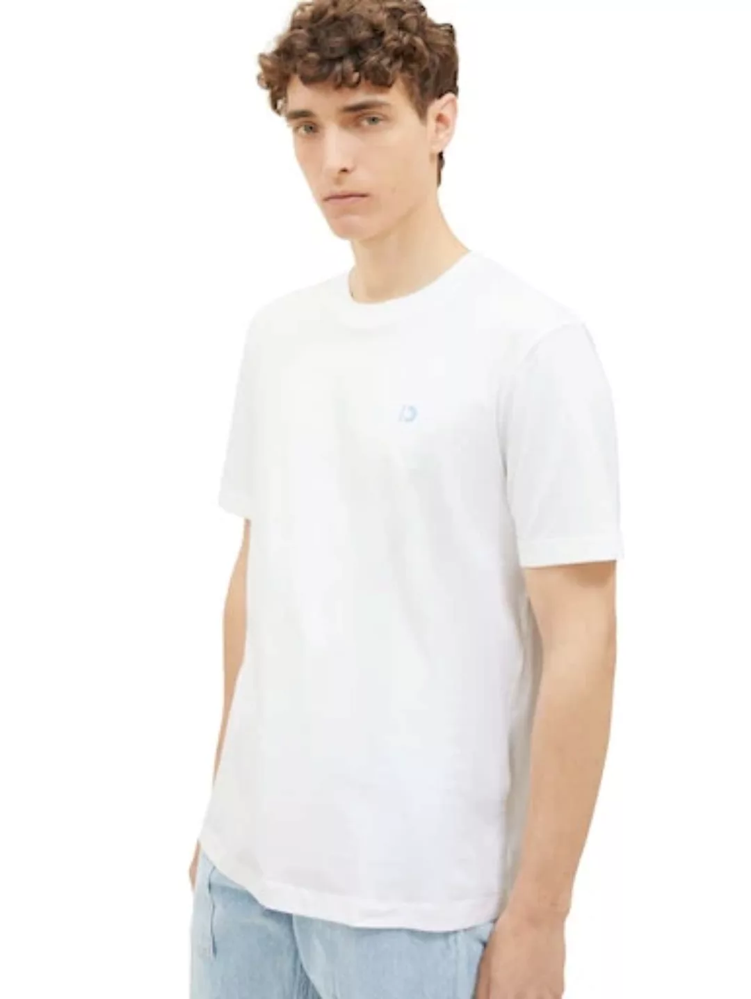 TOM TAILOR Denim T-Shirt Crewneck mit kleinem Logo-Print günstig online kaufen