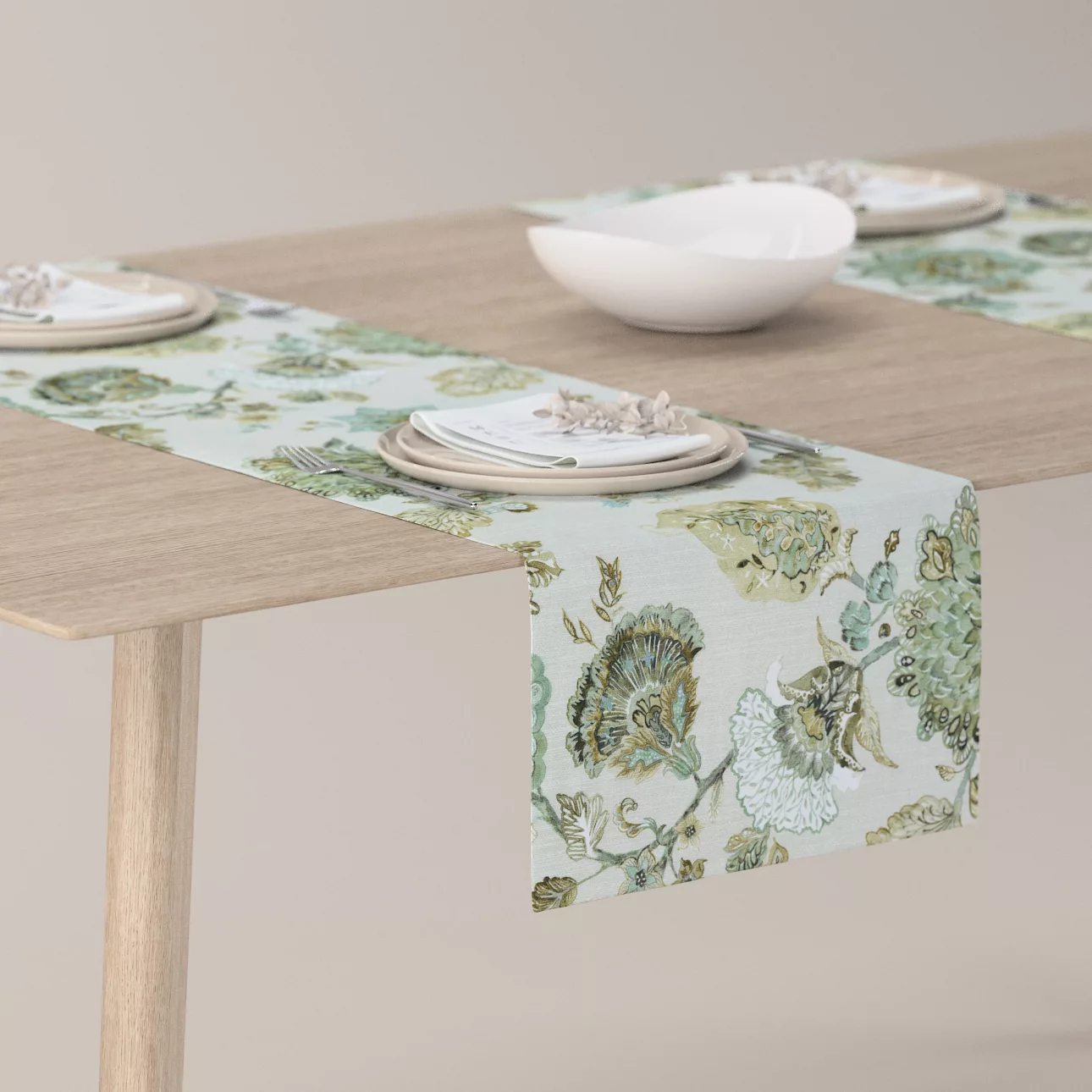 Tischläufer, grau-beige, 40 x 130 cm, Flowers (143-67) günstig online kaufen