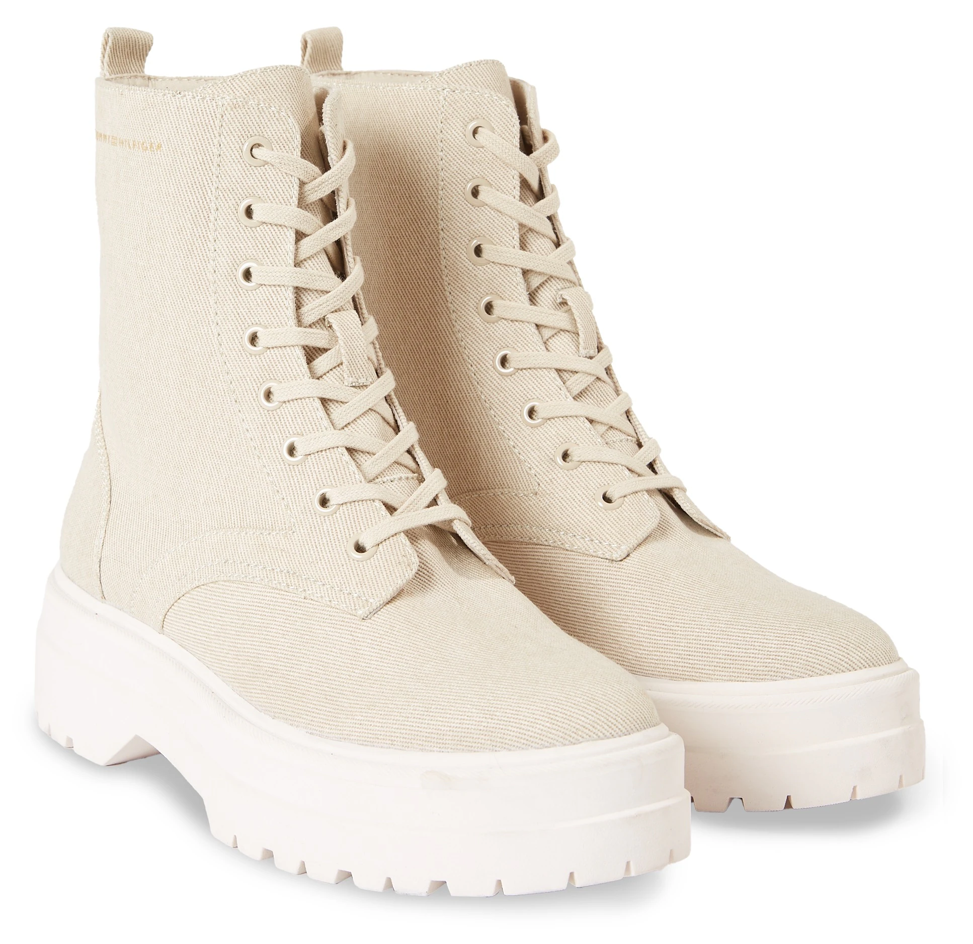 Tommy Hilfiger Schnürboots "FEMININE ESSENTIAL CANVAS BOOT", mit Profilsohl günstig online kaufen