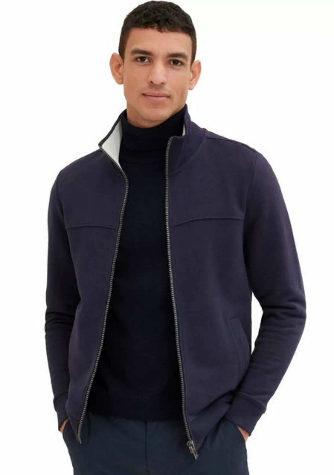 TOM TAILOR Sweatjacke Sweatjacke mit Ziernaht günstig online kaufen