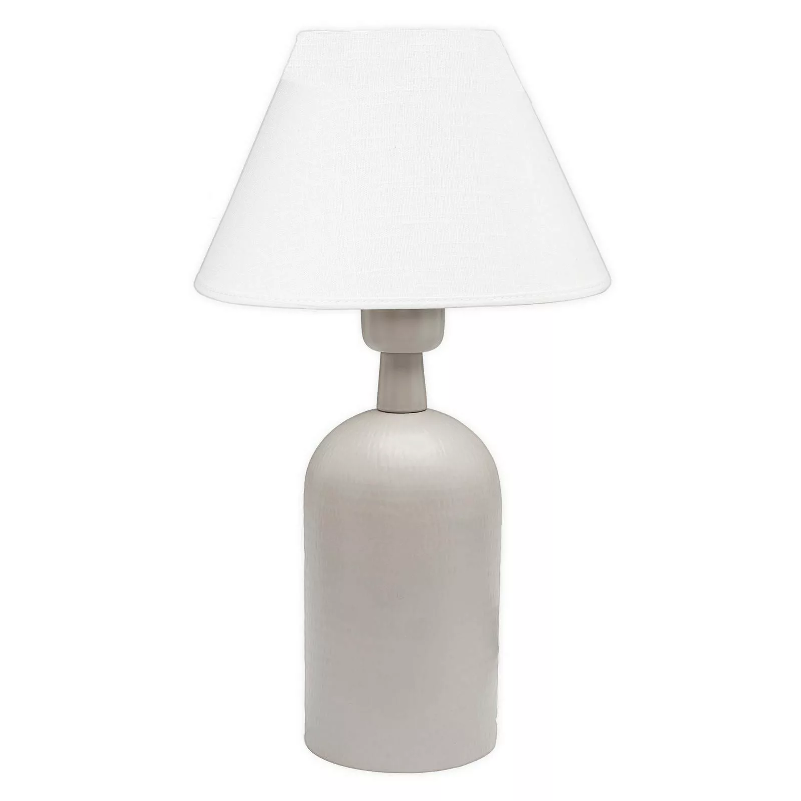 PR Home Riley Tischlampe, Stoffschirm, beige/weiß günstig online kaufen