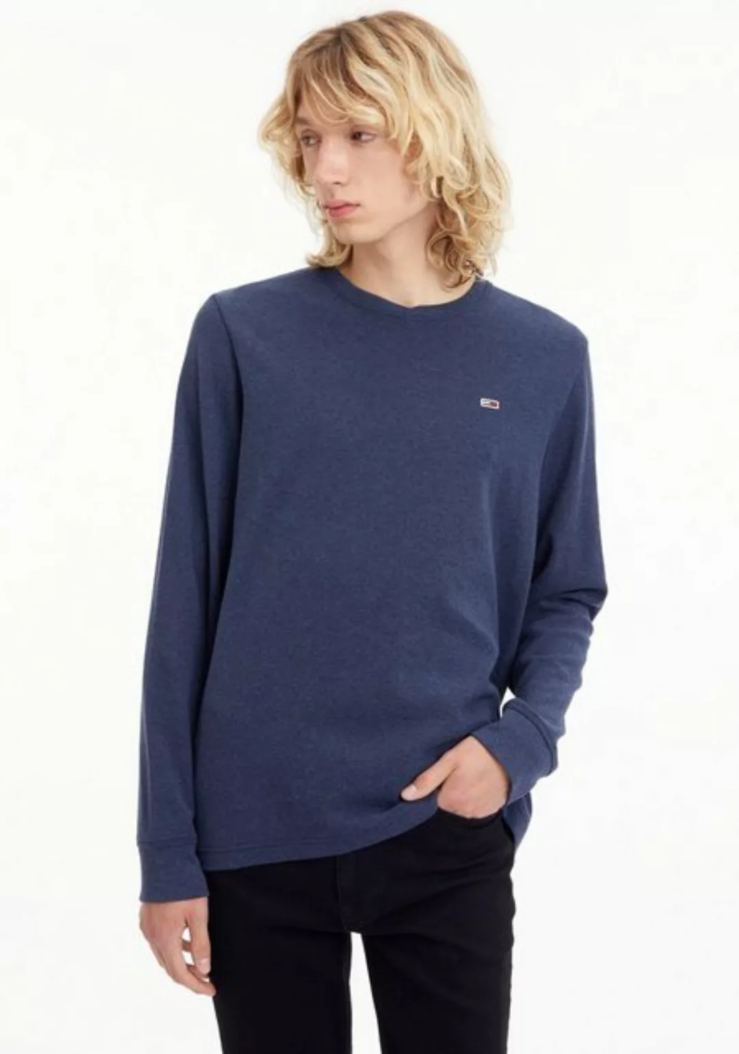 Tommy Jeans Langarmshirt TJM REG RIB LS JASPE TEE mit Rundhalsausschnitt günstig online kaufen