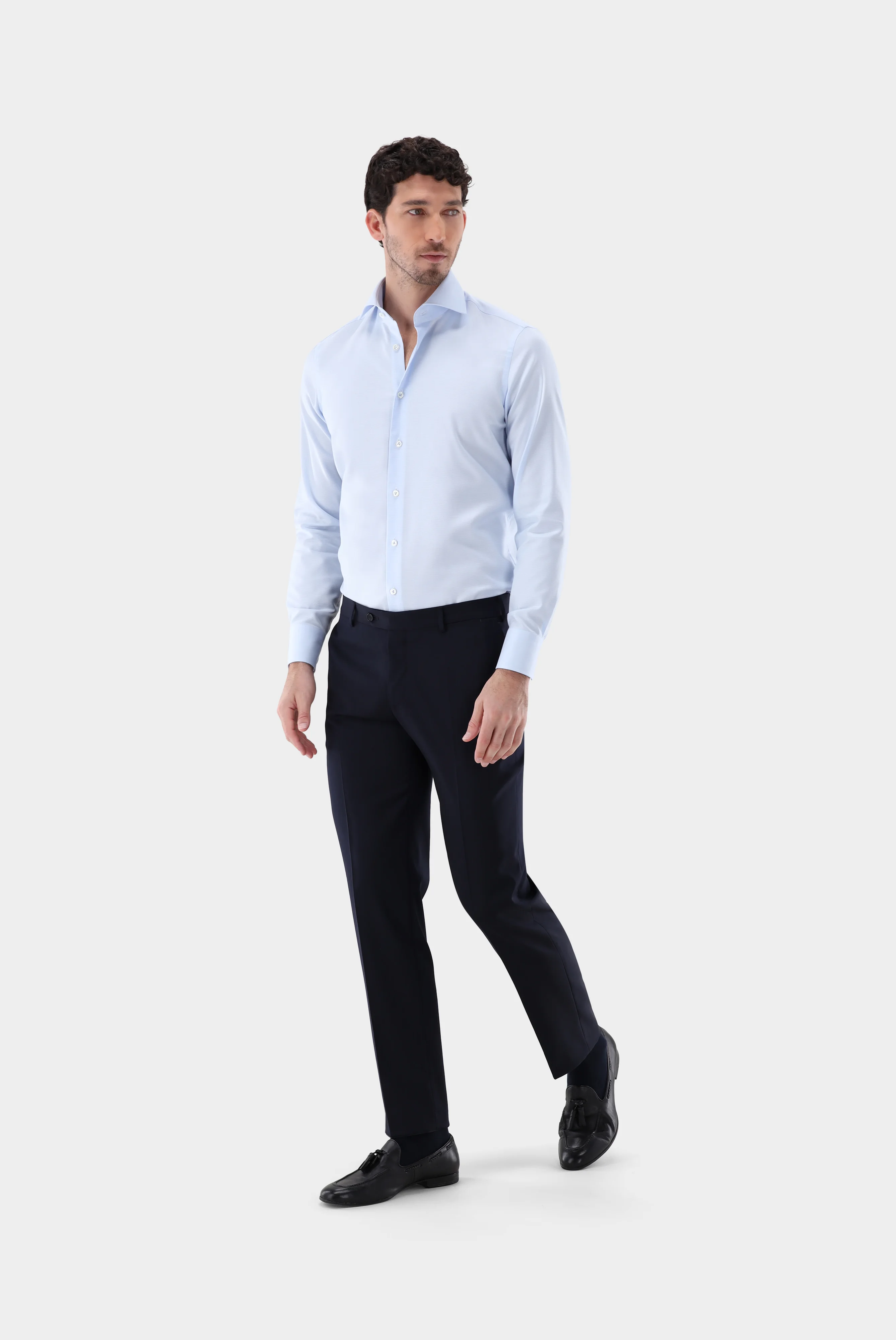 Twill Hemd mit Struktur Tailor Fit günstig online kaufen