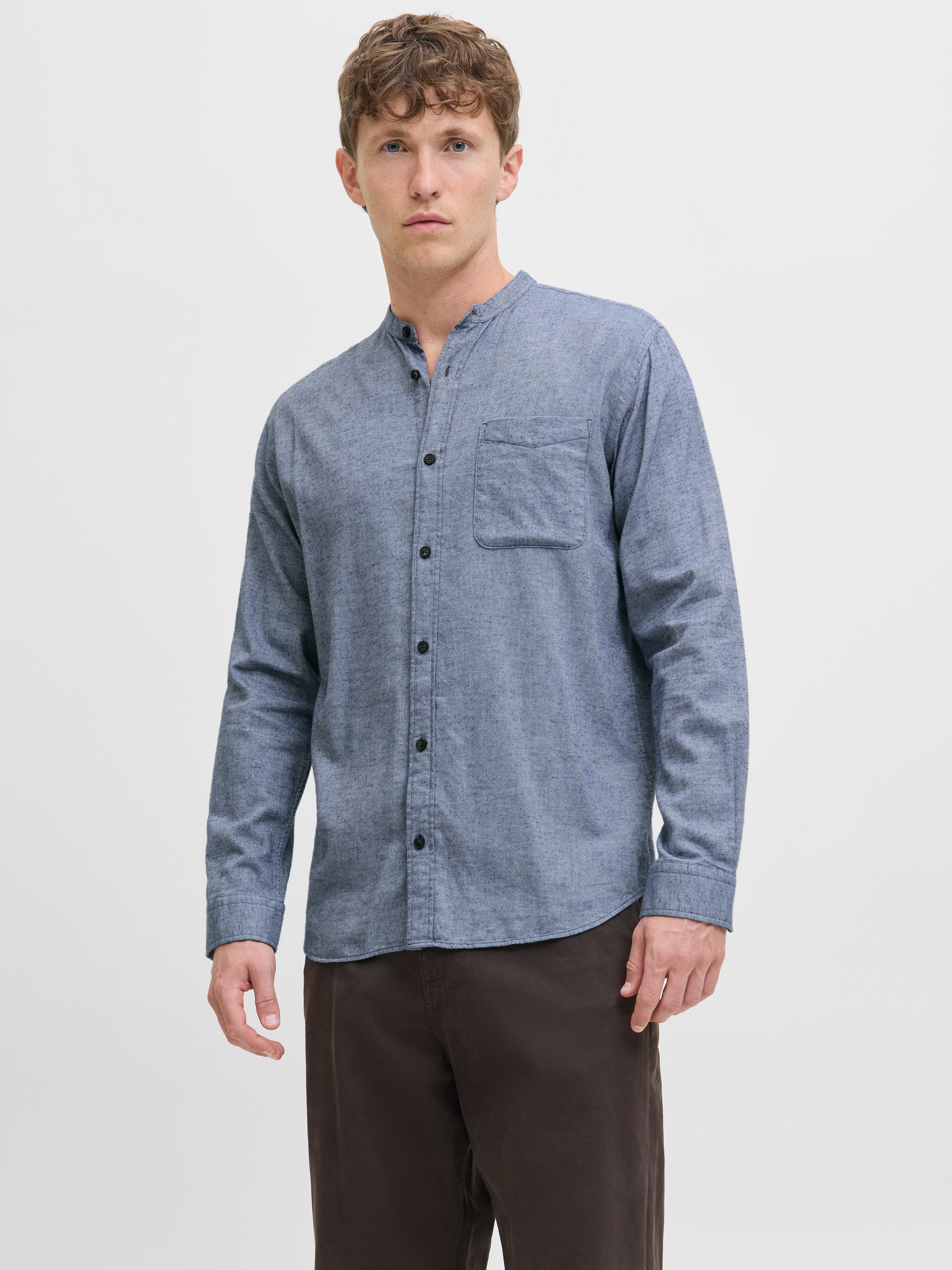 Jack & Jones Langarmhemd "JJEBAND MELANGE SHIRT L/S SN" günstig online kaufen