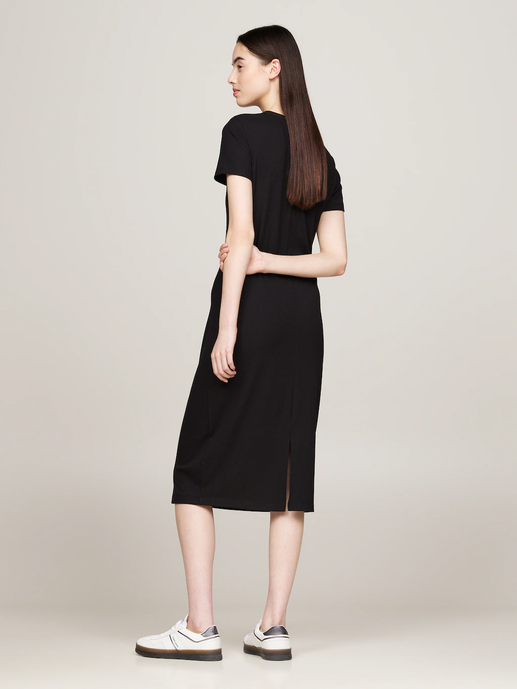 Tommy Jeans Jerseykleid "TJW RIB BODYCON MIDI DRESS", in gerippter Struktur günstig online kaufen