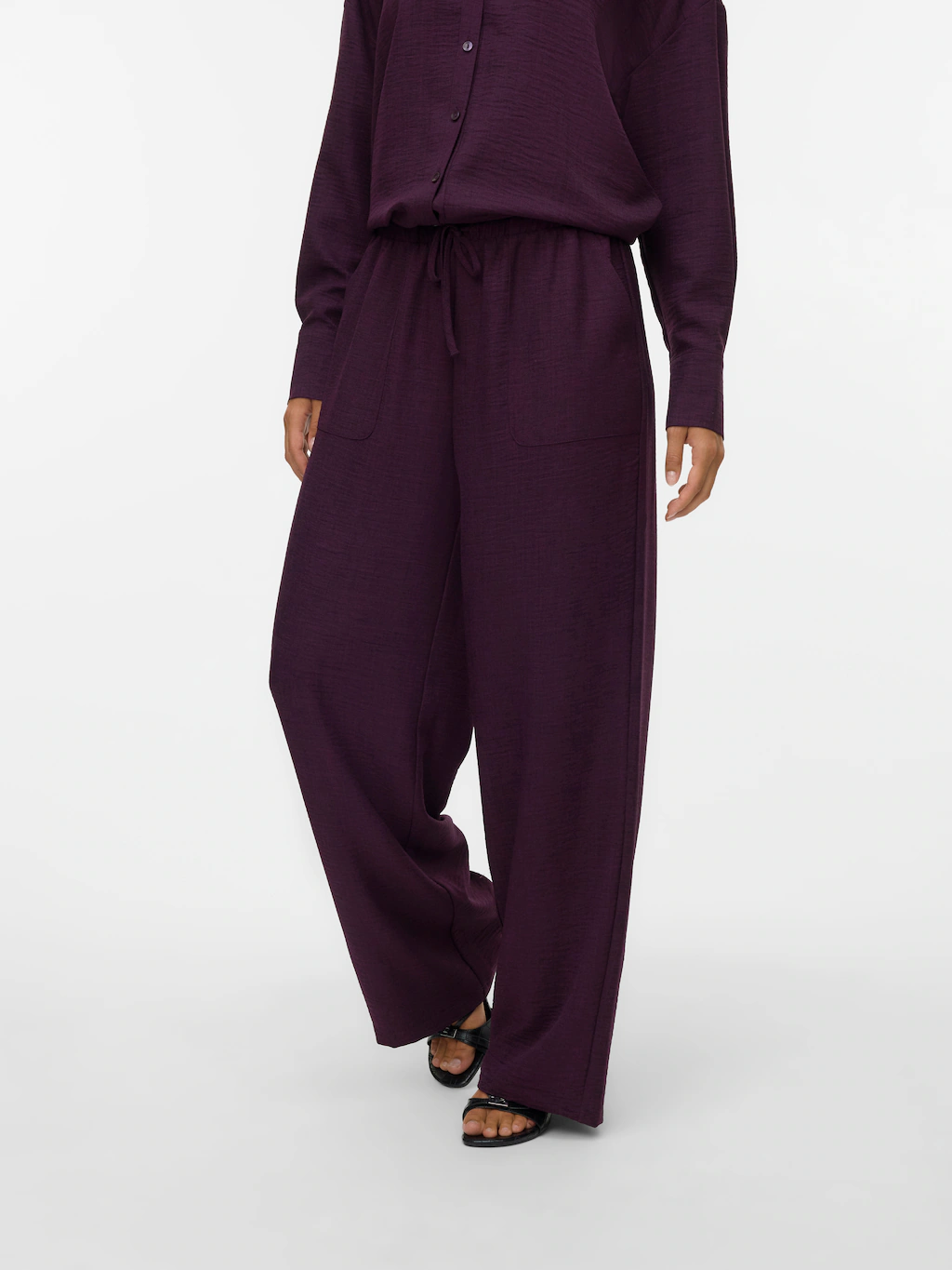 Vero Moda Schlupfhose "VMMELANEY HW LOOSE PANT WVN GA NOOS", Sommerhose günstig online kaufen