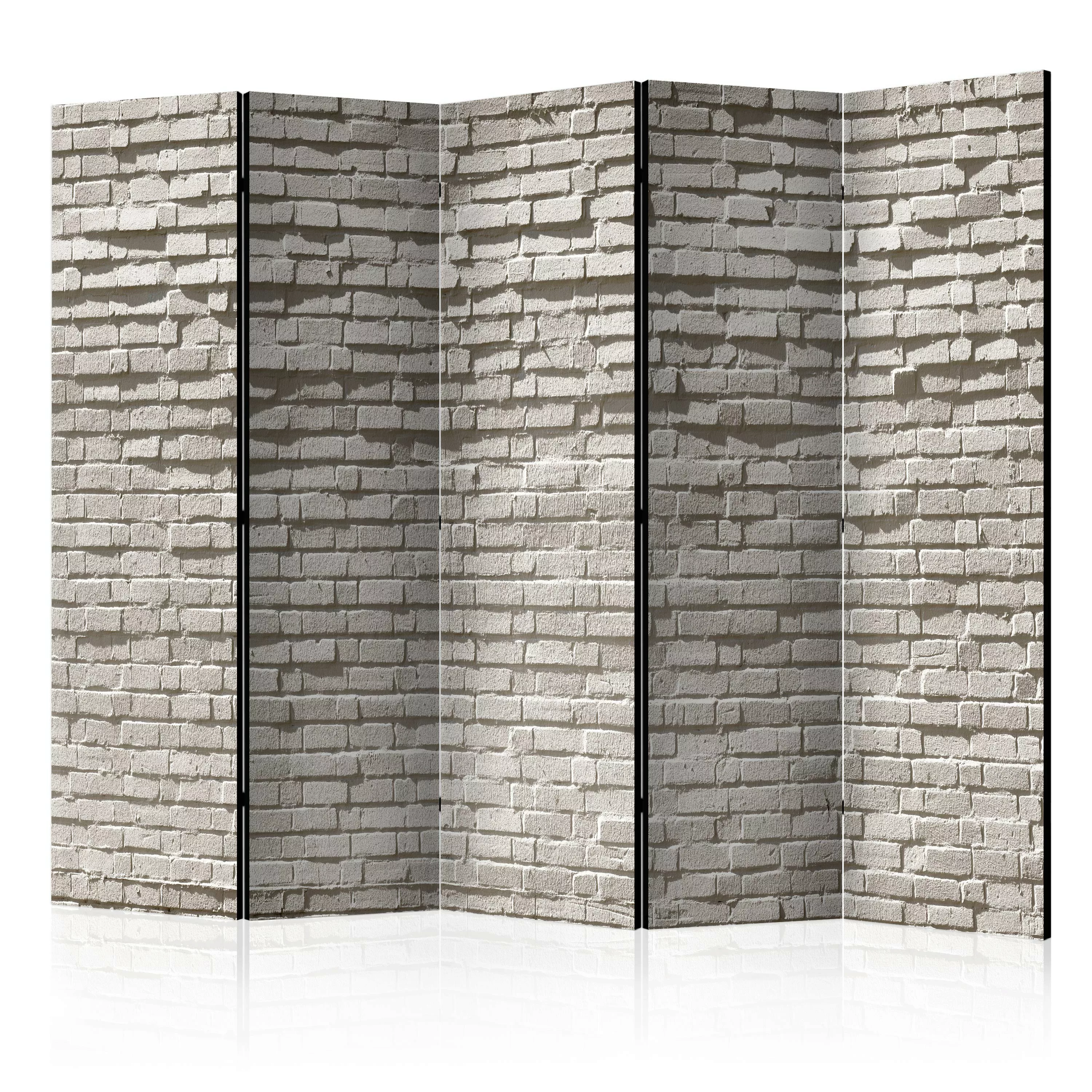 5-teiliges Paravent - Brick Wall: Minimalism Ii [room Dividers] günstig online kaufen