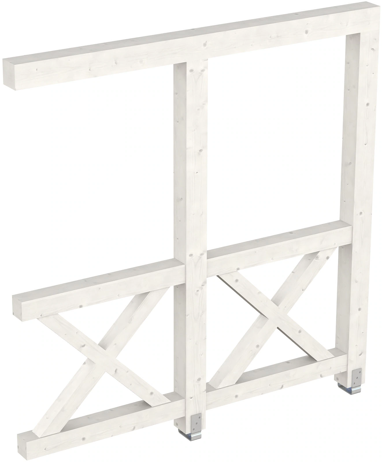 Skan Holz Seitenwand Andreaskreuz (WA) 205 x 210 cm Fichte Weiß günstig online kaufen