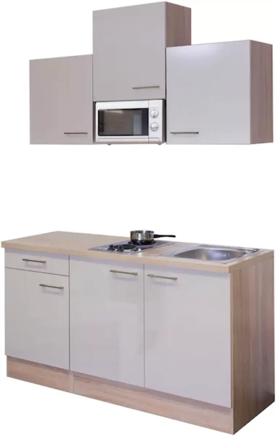 Flex-Well Küchenzeile "Nepal", Gesamtbreite 150cm, mit Mikrowelle und Kochf günstig online kaufen