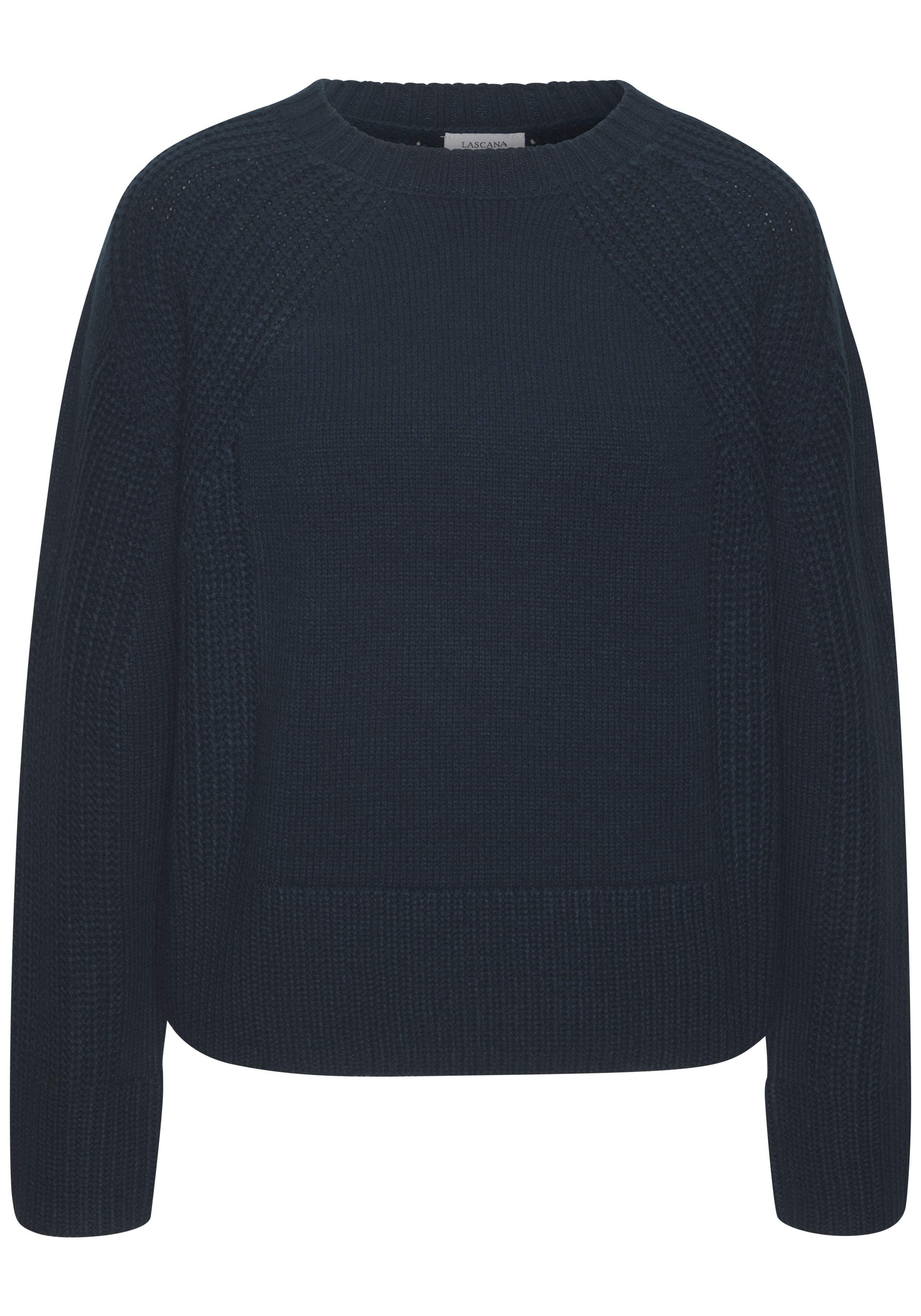 LASCANA Strickpullover, mit Grobstrick-Details, Damen Pullover mit Rundhals günstig online kaufen