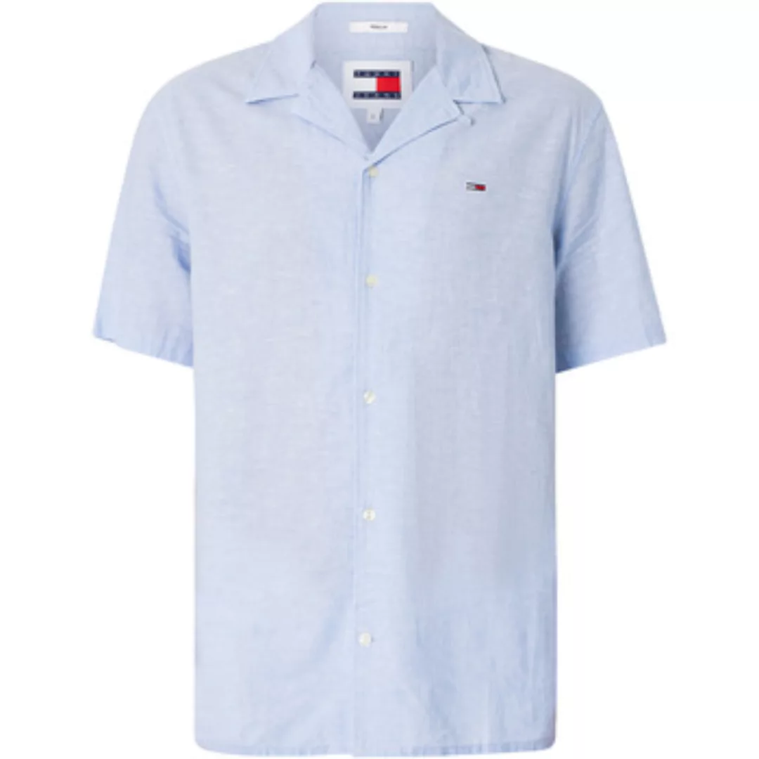 Tommy Jeans  Kurzarm Hemdbluse Camp-Kurzarmhemd aus Leinenmischung günstig online kaufen