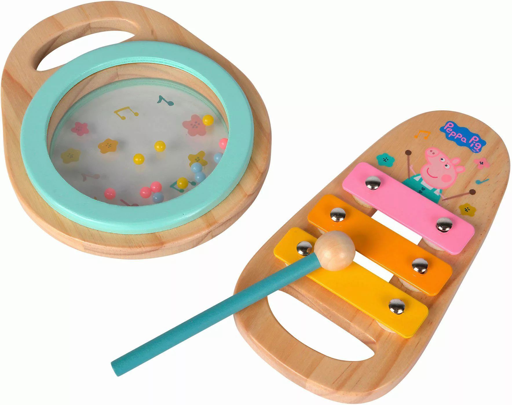 Eichhorn Spielzeug-Musikinstrument Peppa Pig Holz-Musikset, 2-tlg., günstig online kaufen