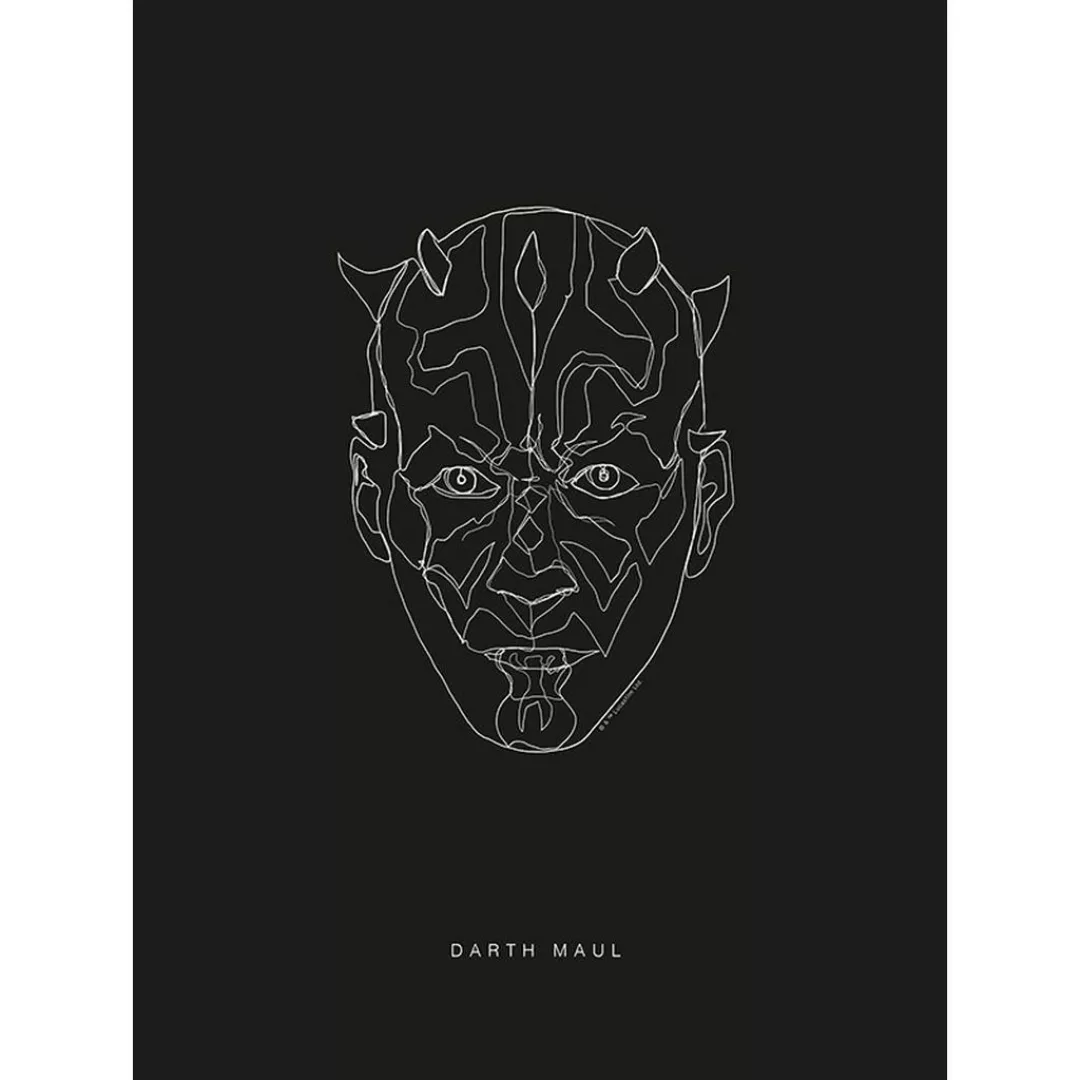 Komar Wandbild Star Wars Lines Dark Side Maul Star Wars B/L: ca. 30x40 cm günstig online kaufen