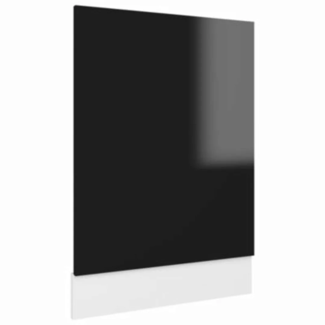 Geschirrspülerblende Hochglanz-schwarz 45x3x67 Cm Spanplatte günstig online kaufen