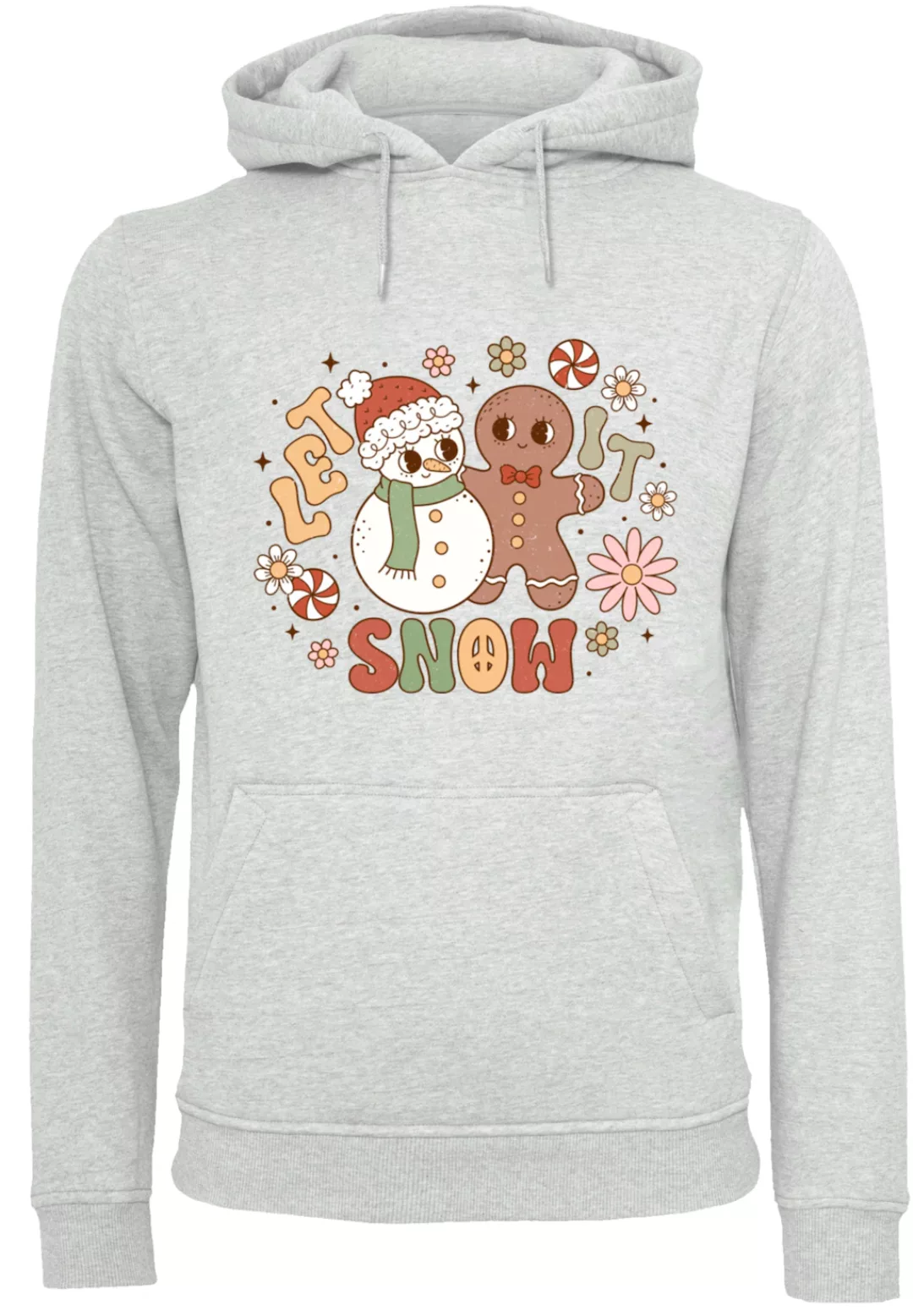 F4NT4STIC Kapuzenpullover "Let It Snow Groovy Christmas Gingerbread", Premi günstig online kaufen