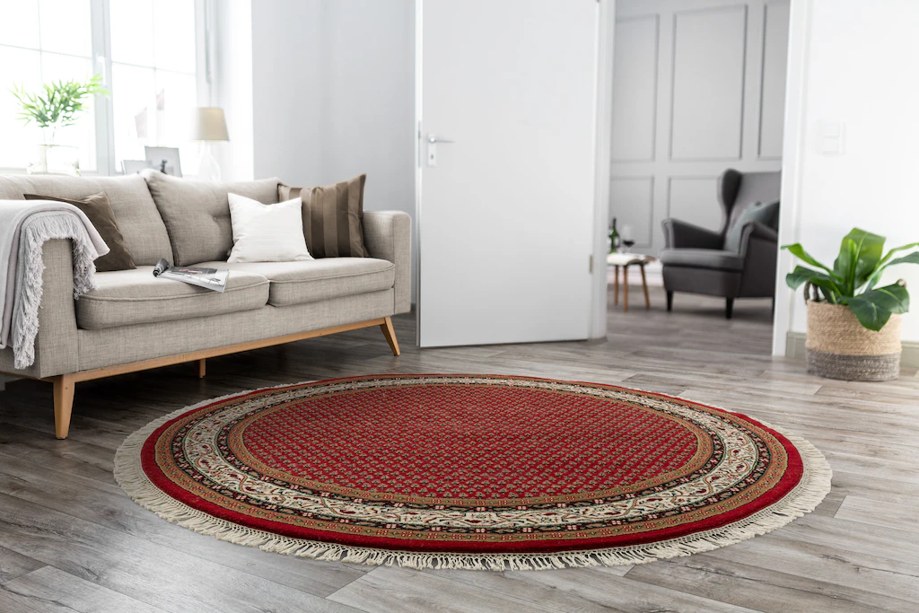 THEKO Orientteppich  Chandi Mir ¦ creme ¦ Wolle ¦ Maße (cm): B: 100 H: 1,2 günstig online kaufen