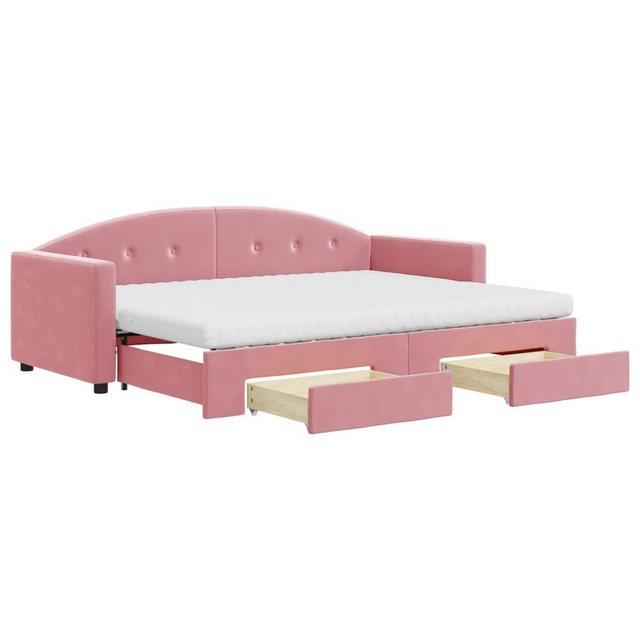 vidaXL Gästebett Gästebett Tagesbett Ausziehbar mit Schubladen Rosa 80x200 günstig online kaufen