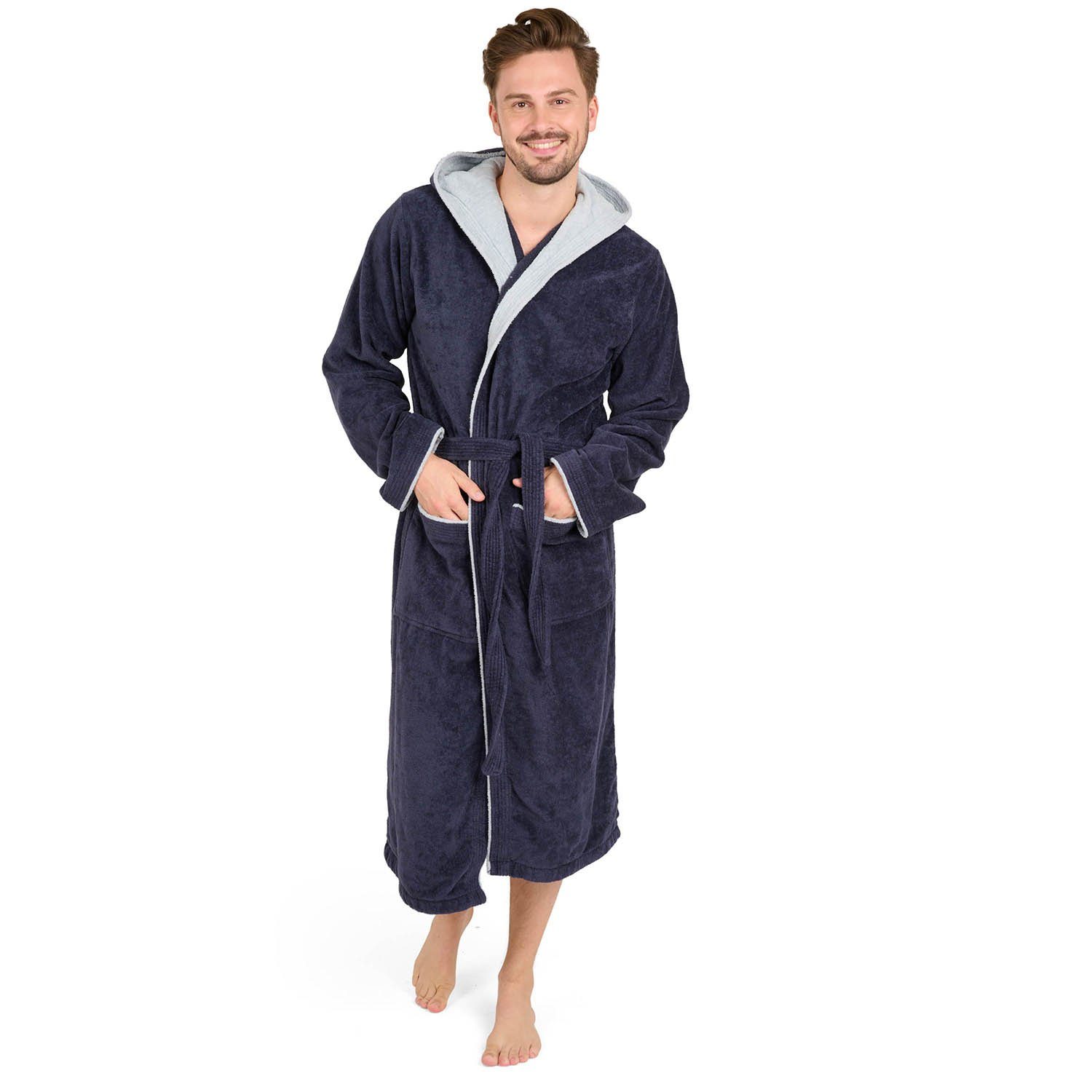 Blumtal Bademantel Herren, Baumwolle, mit gefütterter günstig online kaufen
