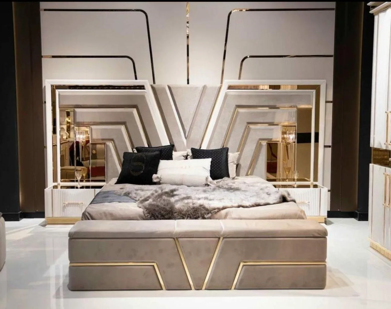 JVmoebel Schlafzimmer-Set Schlafzimmer Set Bett 2x günstig online kaufen