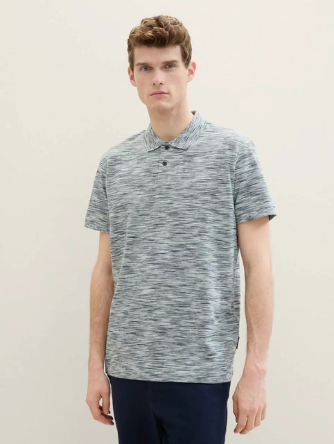 TOM TAILOR Poloshirt Poloshirt in Melange Optik günstig online kaufen