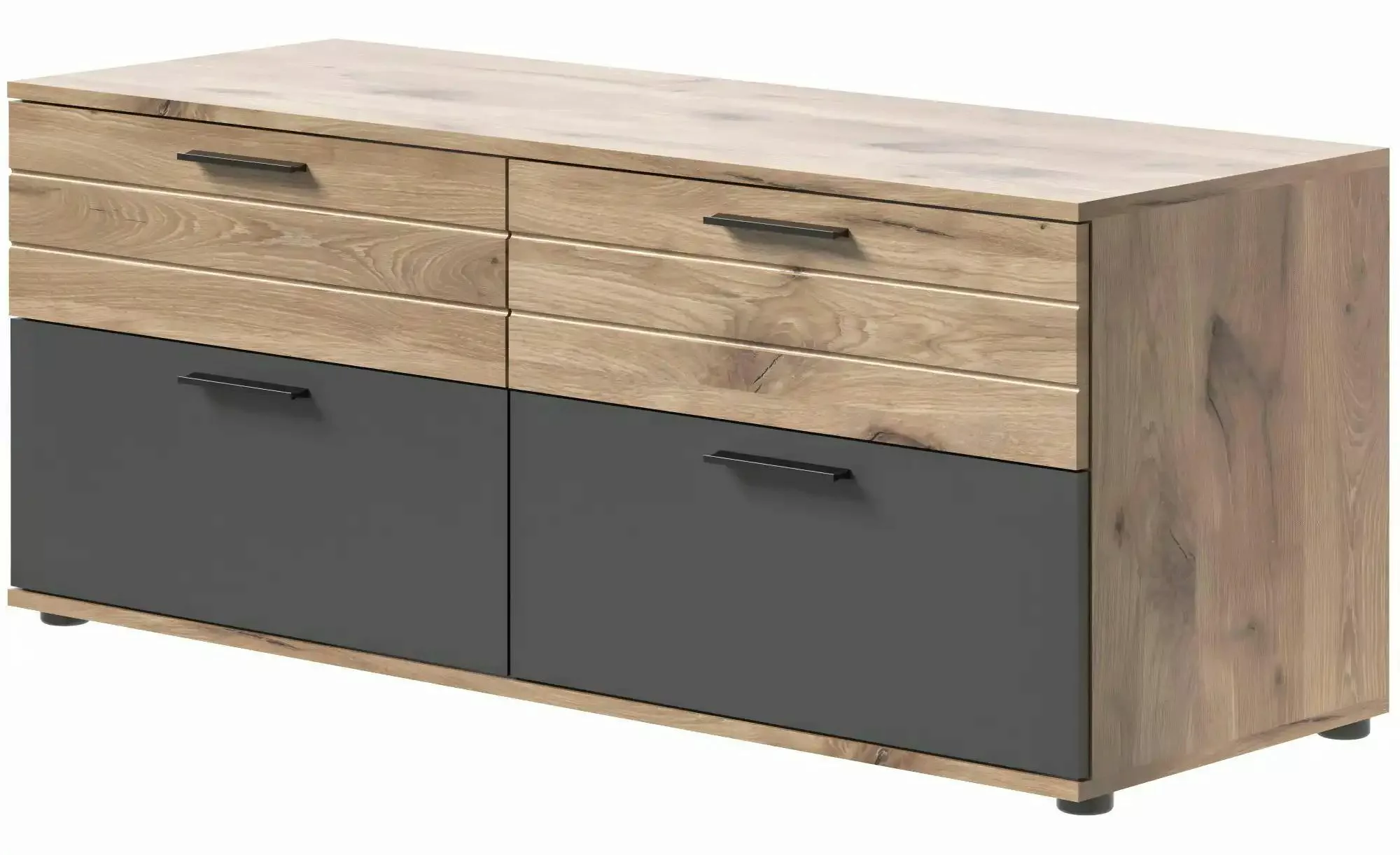 Lowboard ¦ grau ¦ Maße (cm): B: 130 H: 53 Kommoden & Sideboards > Lowboards günstig online kaufen