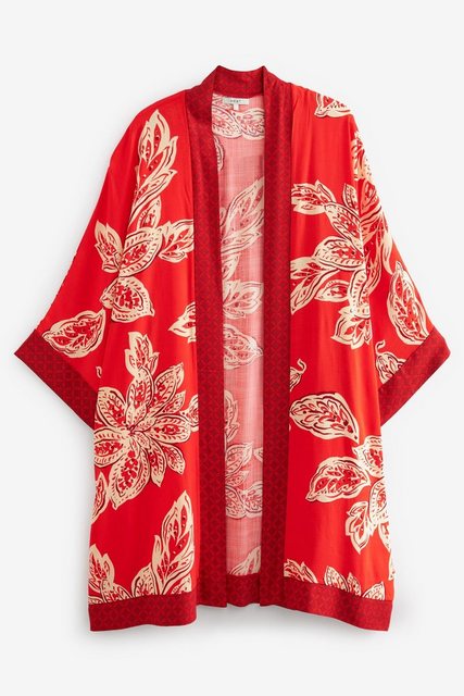 Next Blusenkimono Langer Kimono mit Laub-Print (1-tlg) günstig online kaufen