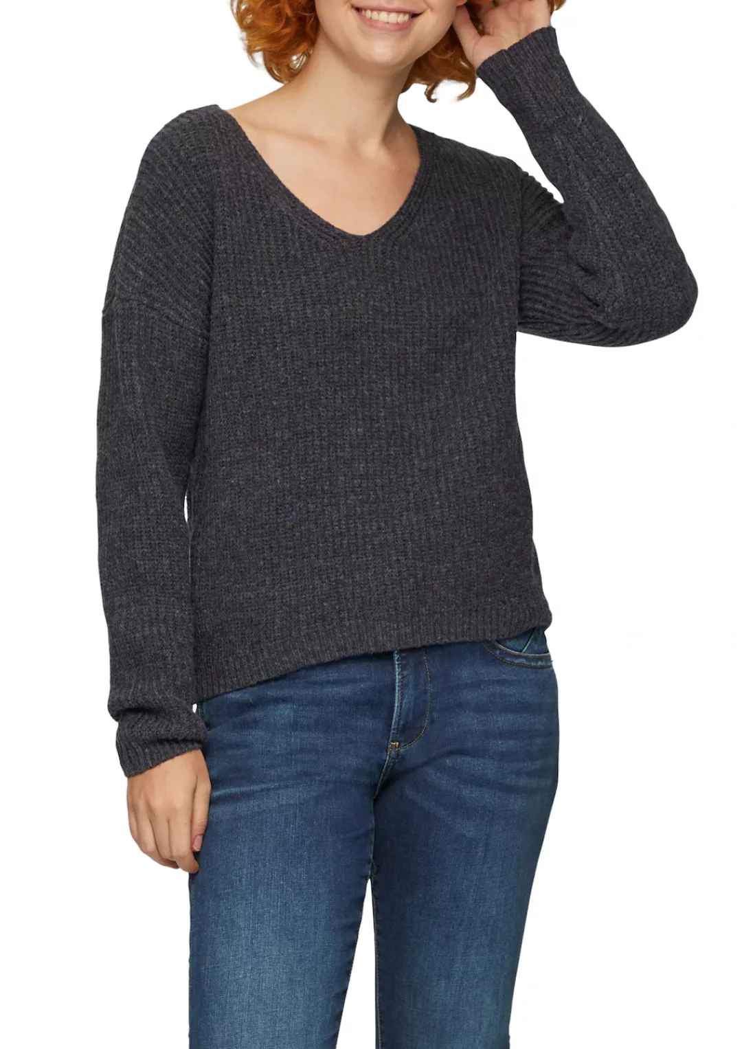 QS Strickpullover, in Melange Optik günstig online kaufen