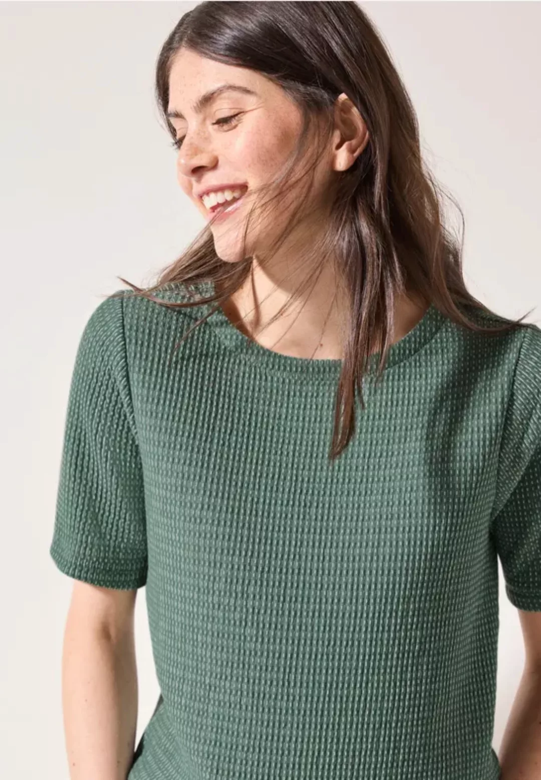 T-Shirt mit Struktur günstig online kaufen
