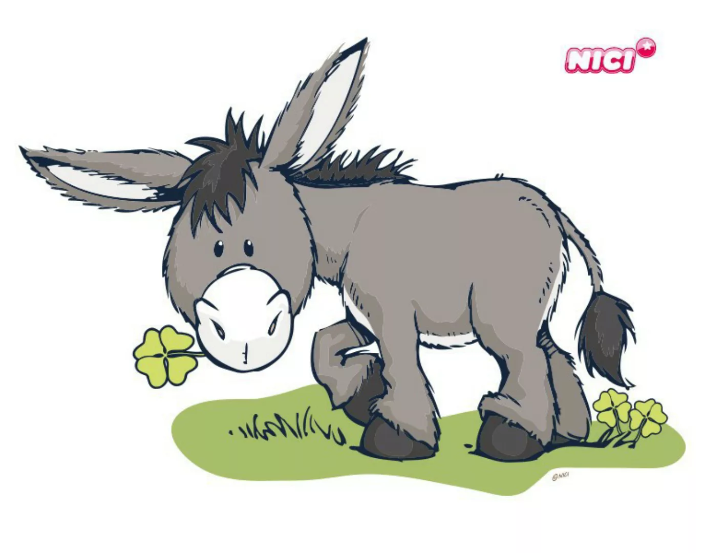 Wandtattoo Kinderzimmer NICI - Donkey mit Klee günstig online kaufen