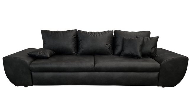 luma-home Big-Sofa 18010, mit Bettfunktion und Stauraum 275 cm breit, Welle günstig online kaufen