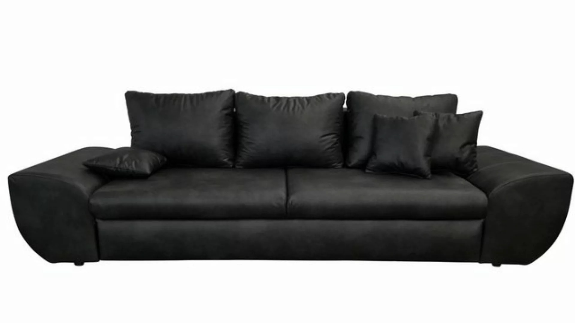 luma-home Big-Sofa 18010, mit Bettfunktion und Stauraum 275 cm breit, Welle günstig online kaufen