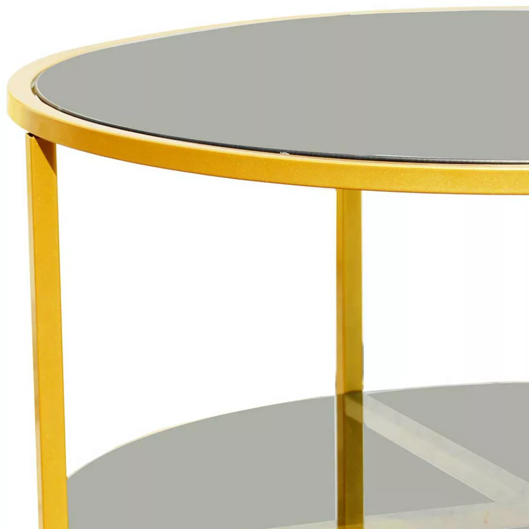 Runder Wohnzimmer Glastisch in modernem Design 75 cm breit günstig online kaufen
