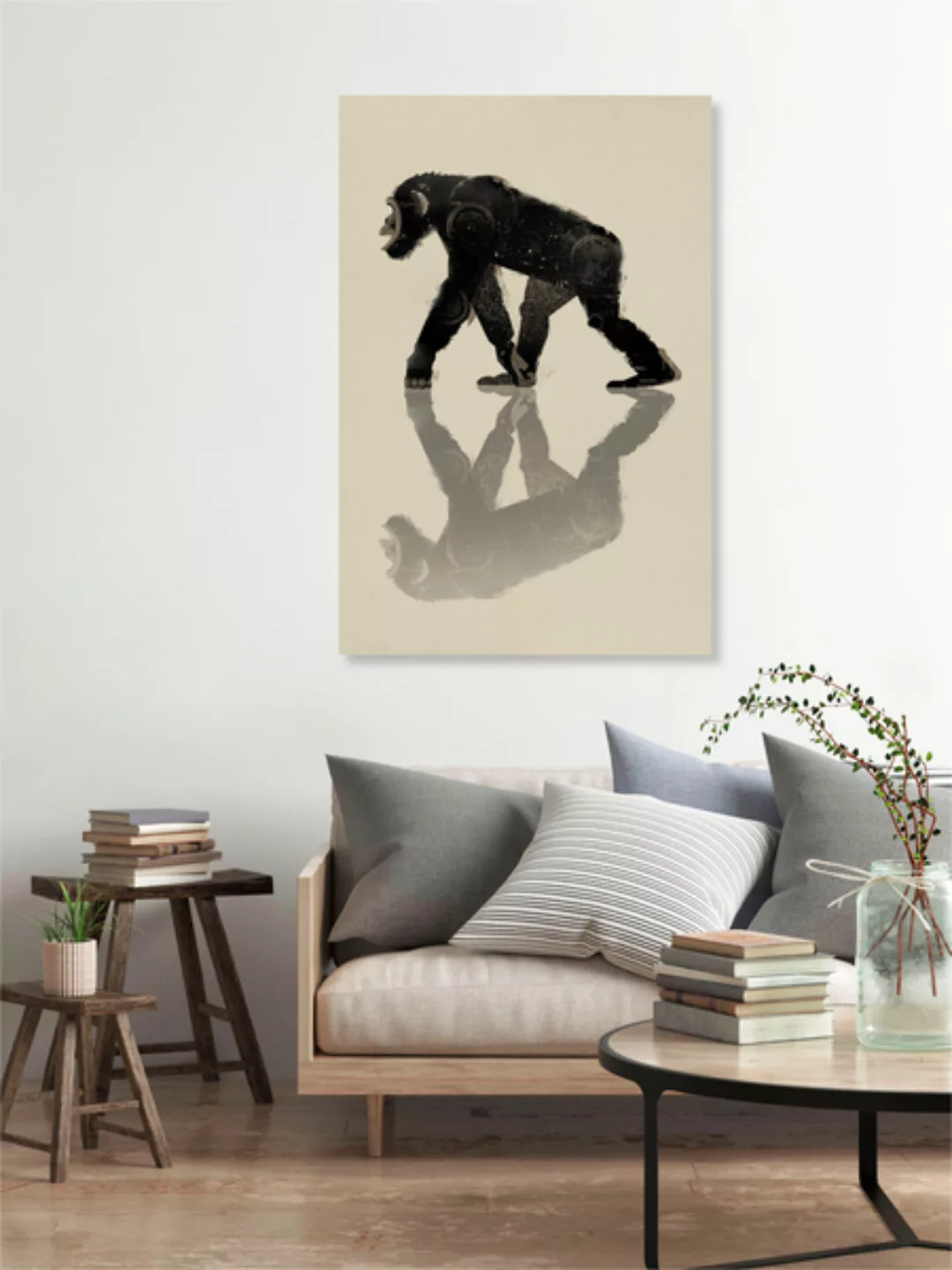 Poster / Leinwandbild - Schimpanse günstig online kaufen