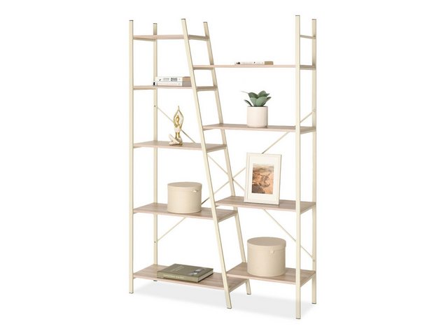 Compleo Bücherregal Blumenständer, Loft design, Breite: 120 cm, Leiterregal günstig online kaufen