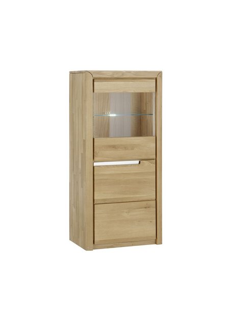 58 aufm Kessel Vitrine Massivholz Ianka 63x134x41 Standvitrine Wildeiche Bi günstig online kaufen